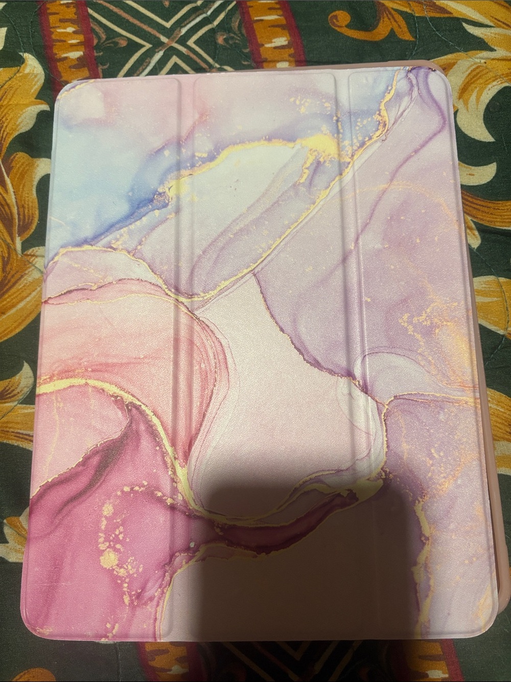 Marble Watercolor Art Print in Pink and Purple - Unbranded